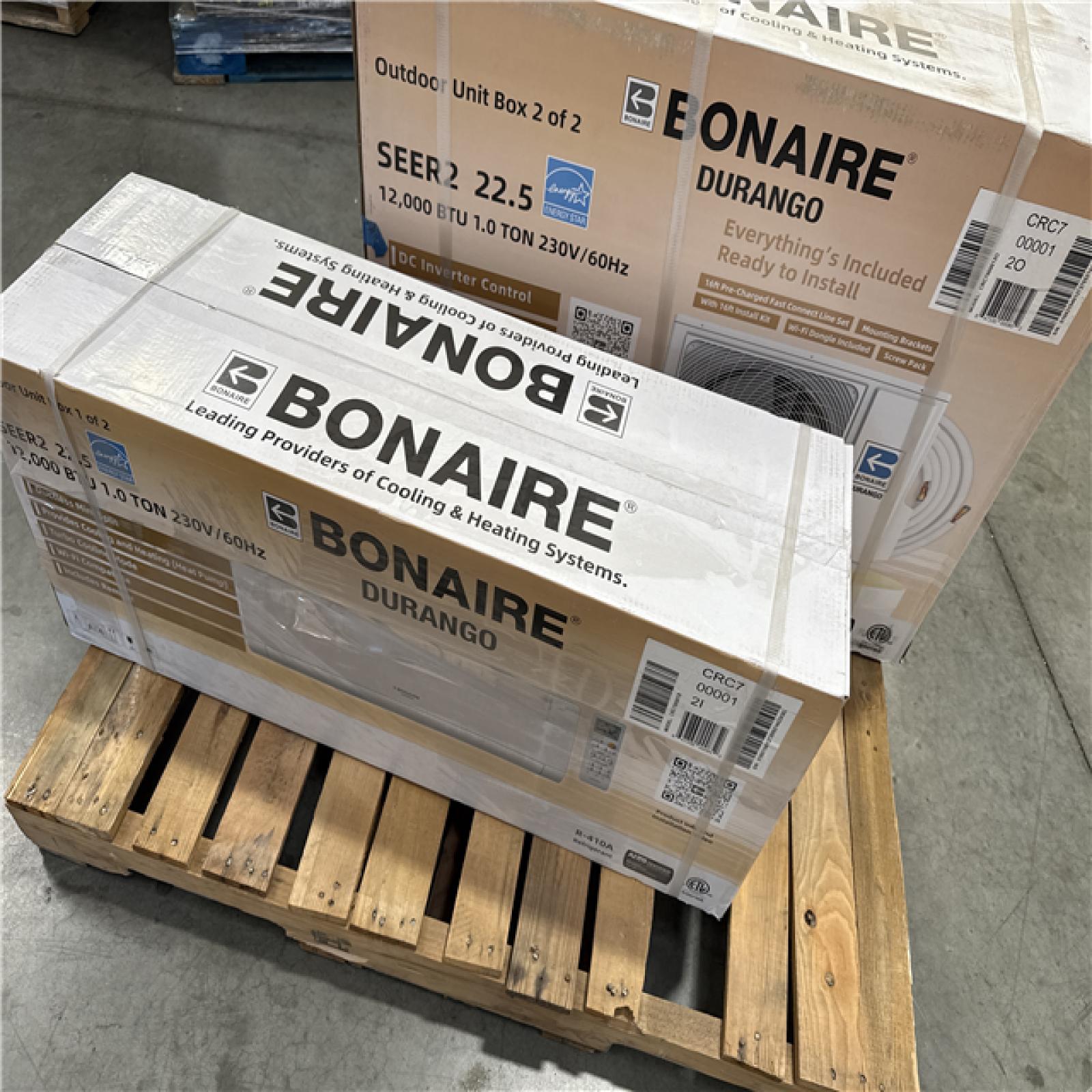 California AS-IS Bonaire Durango Ductless Mini Split Air Conditioner