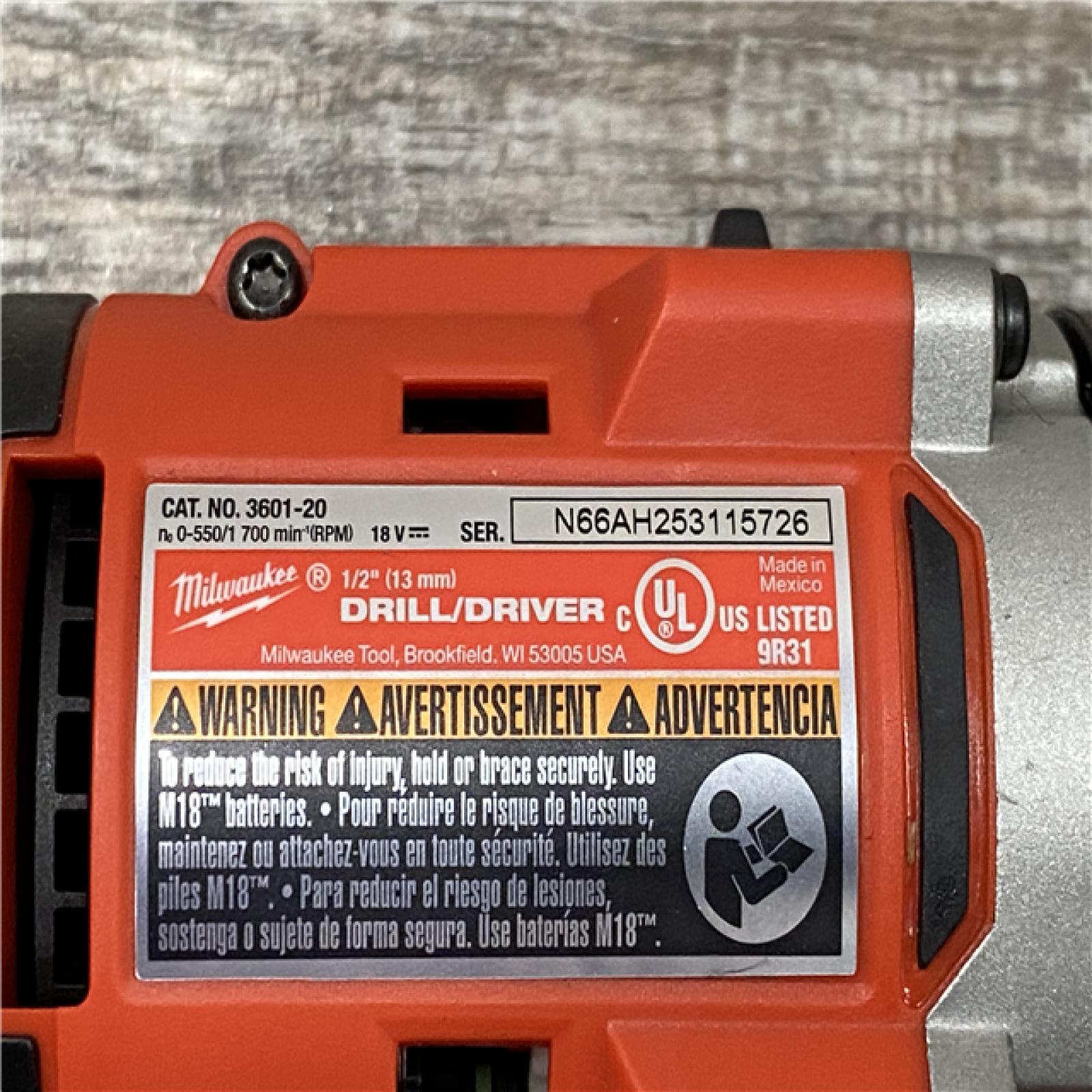 AS-IS Milwaukee 18V Lithium-Ion Brushless Cordless 1/2 in. Compact Drill/Driver Kit