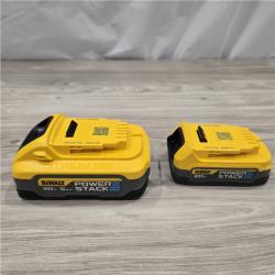 AS-IS DeWalt 20V MAX POWERSTACK DCBP315-2C Lithium-Ion 1.7Ah and 5Ah Battery/Charger Starter Kit