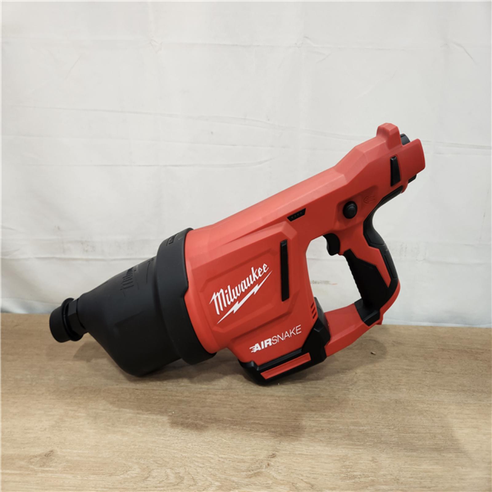 AS-IS- Milwaukee 12-Volt Lithium-Ion Cordless Drain Cleaning Airsnake Air Gun Kit
