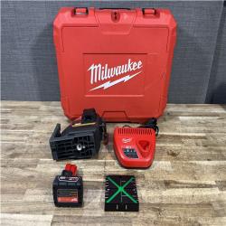 Houston Location AS-IS Milwaukee 12-Volt Lithium-Ion Cordless Green 250 ft. 3-Plane Laser Level Kit