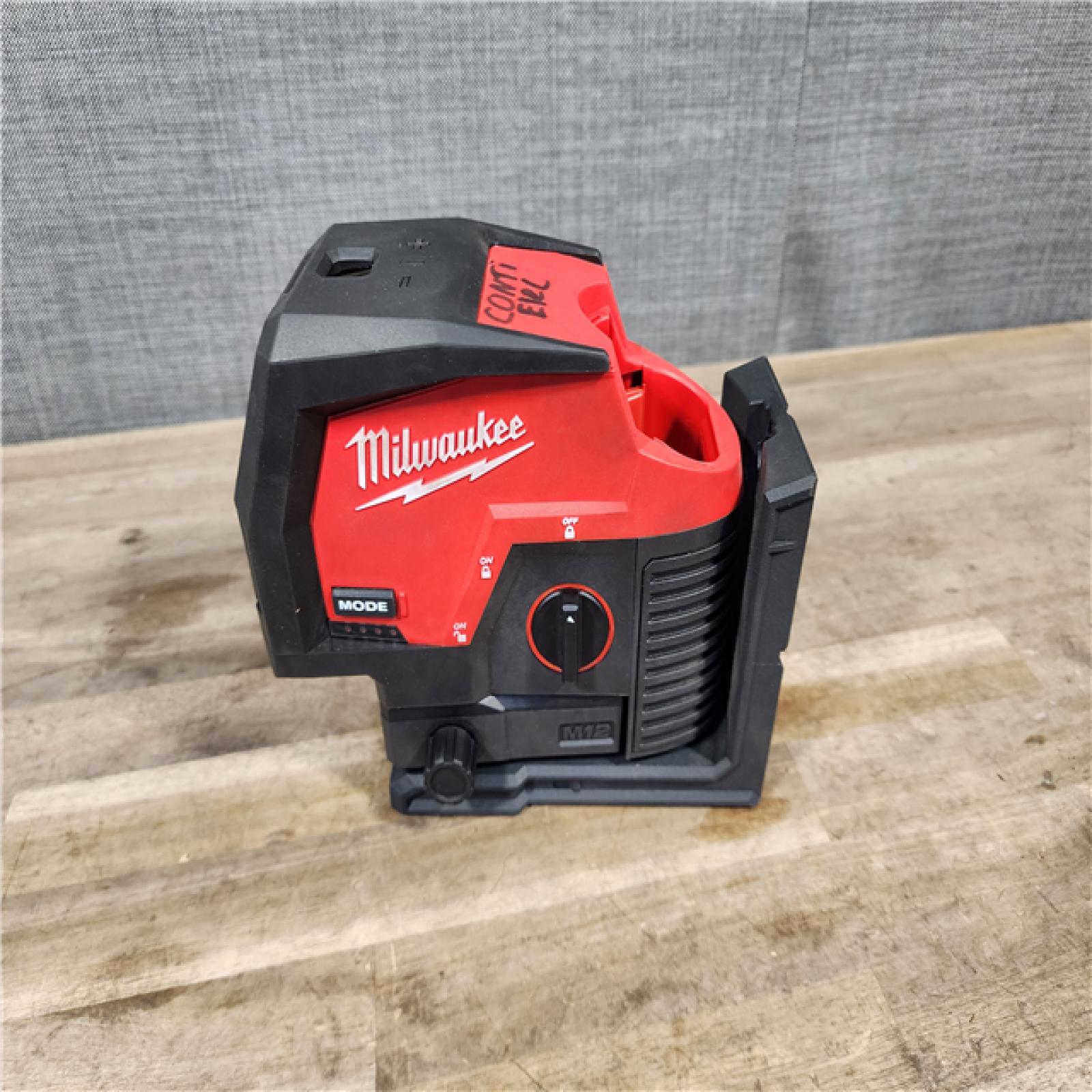 HOUSTON LOCATION - AS-IS M12 12-Volt Lithium-Ion Cordless Green 125 Ft. Cross Line and Plumb Points Laser Level (Tool-Only)