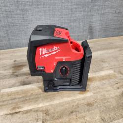HOUSTON LOCATION - AS-IS M12 12-Volt Lithium-Ion Cordless Green 125 Ft. Cross Line and Plumb Points Laser Level (Tool-Only)