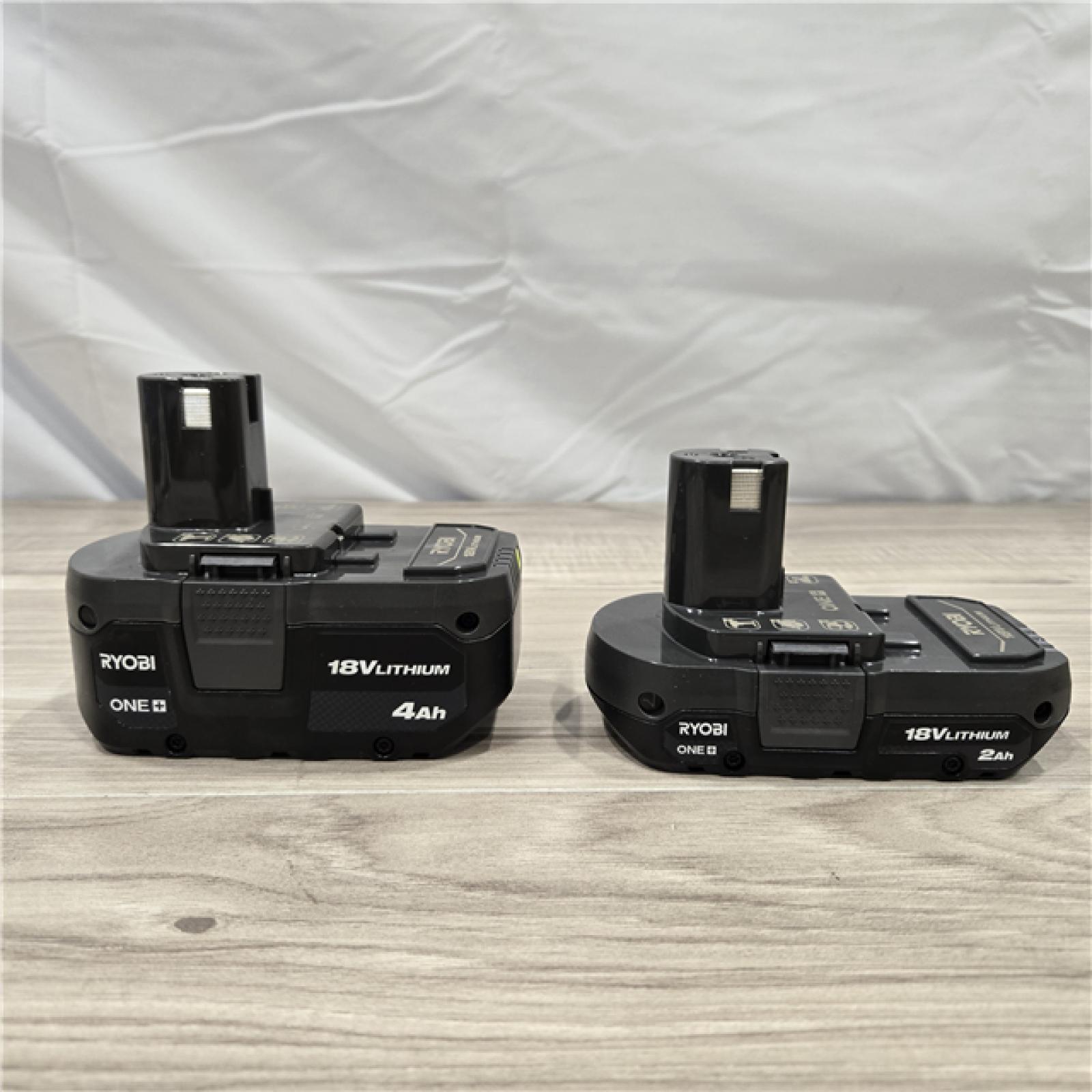 LIKE NEW! - Ryobi ONE+ 18V Li-Ion Starter Kit - 4.0 Ah Battery  2.0 Ah Battery  Charger