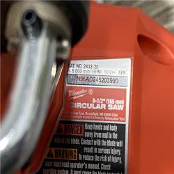 AS-IS Milwaukee FUEL 18V Lithium-Ion Brushless Cordless 6-1/2 in. Circular Saw (Tool-Only)