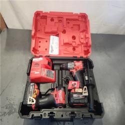 AS-IS- Milwaukee FUEL 18V Lithium-Ion Brushless Cordless Hammer Drill and Impact Driver Combo Kit