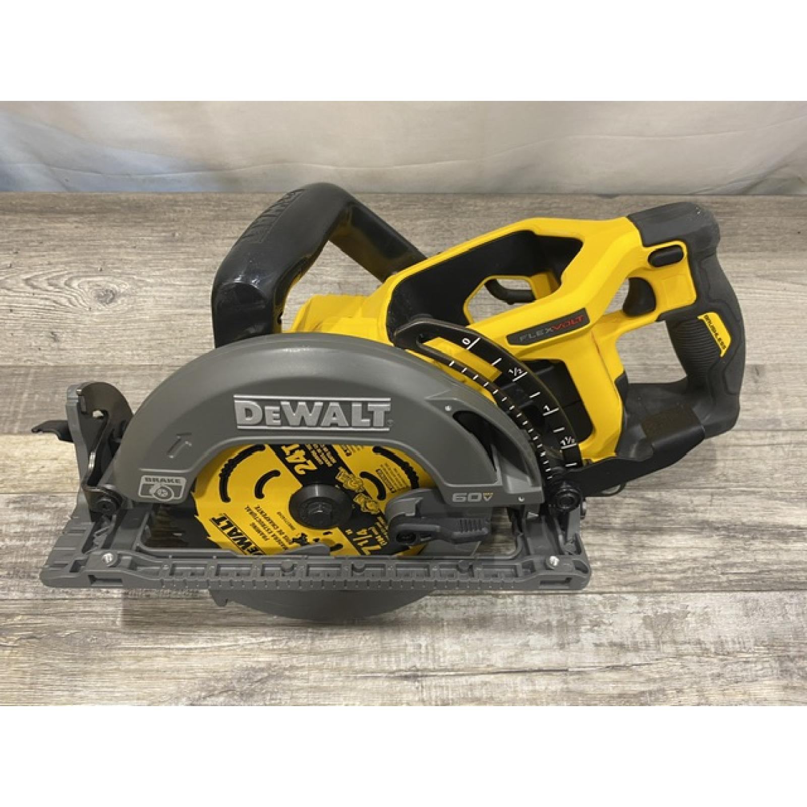 AS-IS DEWALT FLEXVOLT 60V MAX Cordless Brushless 7-1/4 in. Wormdrive Style Circular Saw (Tool Only)