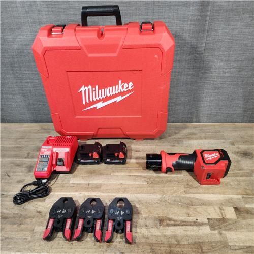 HOUSTON LOCATION - AS-IS Milwaukee-2674-22C M18 Short Throw Press Tool Kit W/ PEX Crimp Jaws