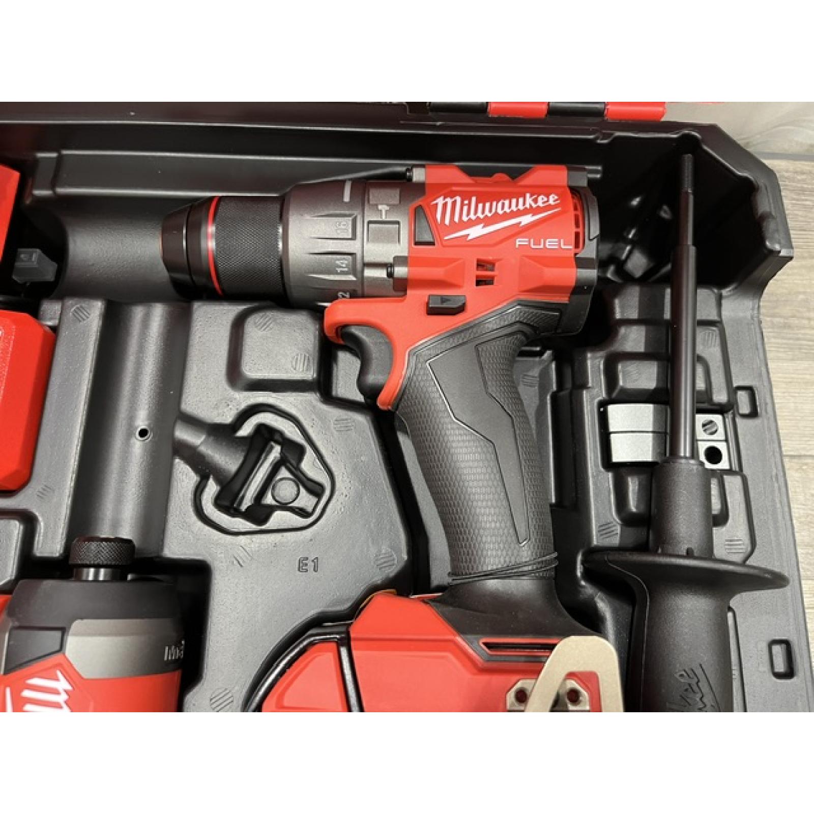 AS-IS Milwaukee FUEL 18V Lithium-Ion Brushless Cordless Hammer Drill and Impact Driver Combo Kit