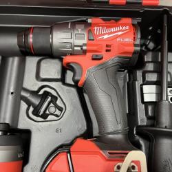 AS-IS Milwaukee FUEL 18V Lithium-Ion Brushless Cordless Hammer Drill and Impact Driver Combo Kit