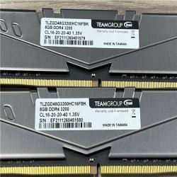 AS-IS  Teamgroup T-Force Vulcan Z 16GB (2X8GB) (TLZGD48G3200HC16FBK) GB DDR4-3200MHz (PC4-25600) CL16 1.35V