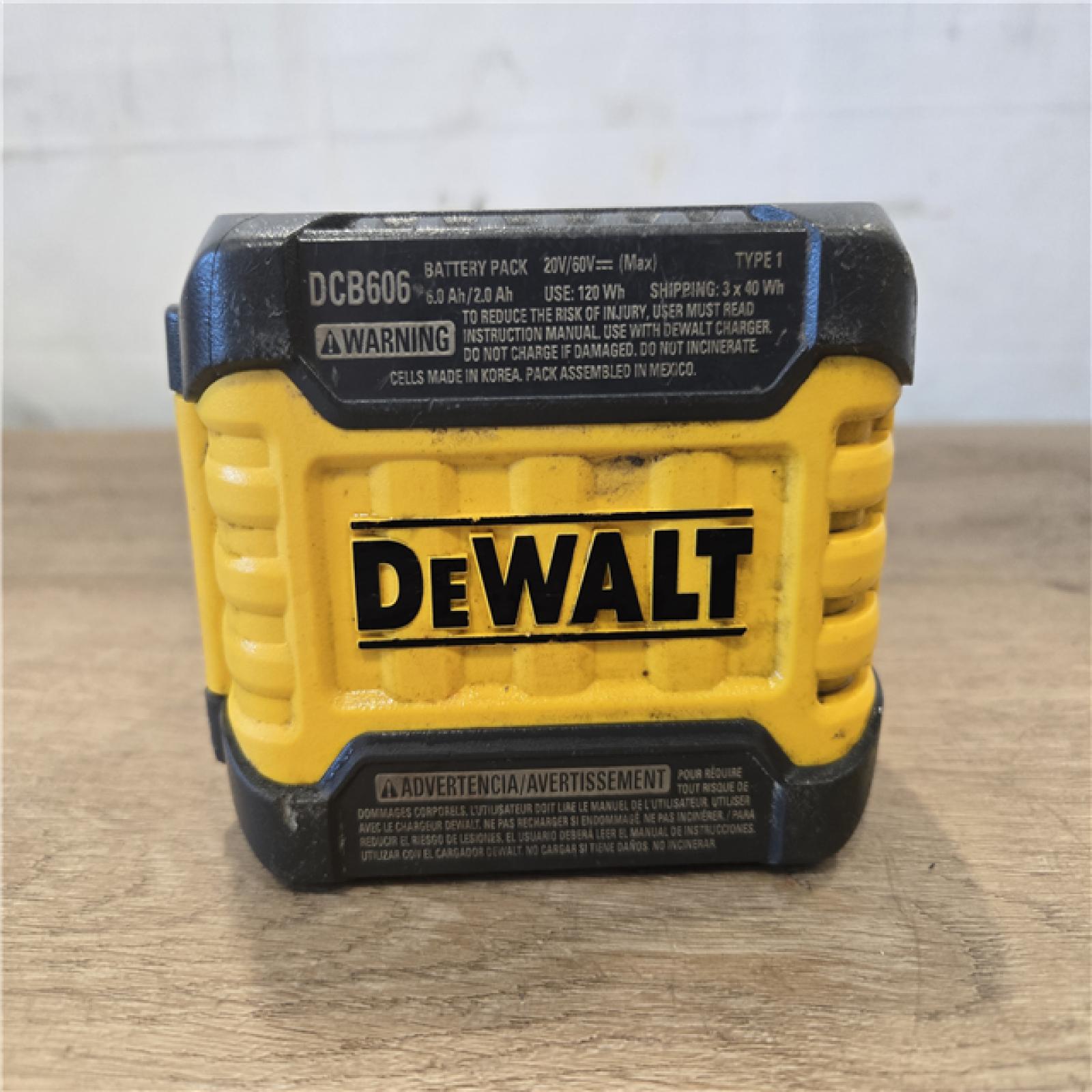 AS-IS DEWALT FLEXVOLT 20V/60V MAX Lithium-Ion 6.0Ah Battery Pack