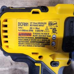 HOUSTON LOCATION - AS-IS (APPEARS LIKE NEW) DeWalt 20V MAX 1/2 in. Cordless Brushless Mid-Range Impact Wrench (TOOL ONLY)