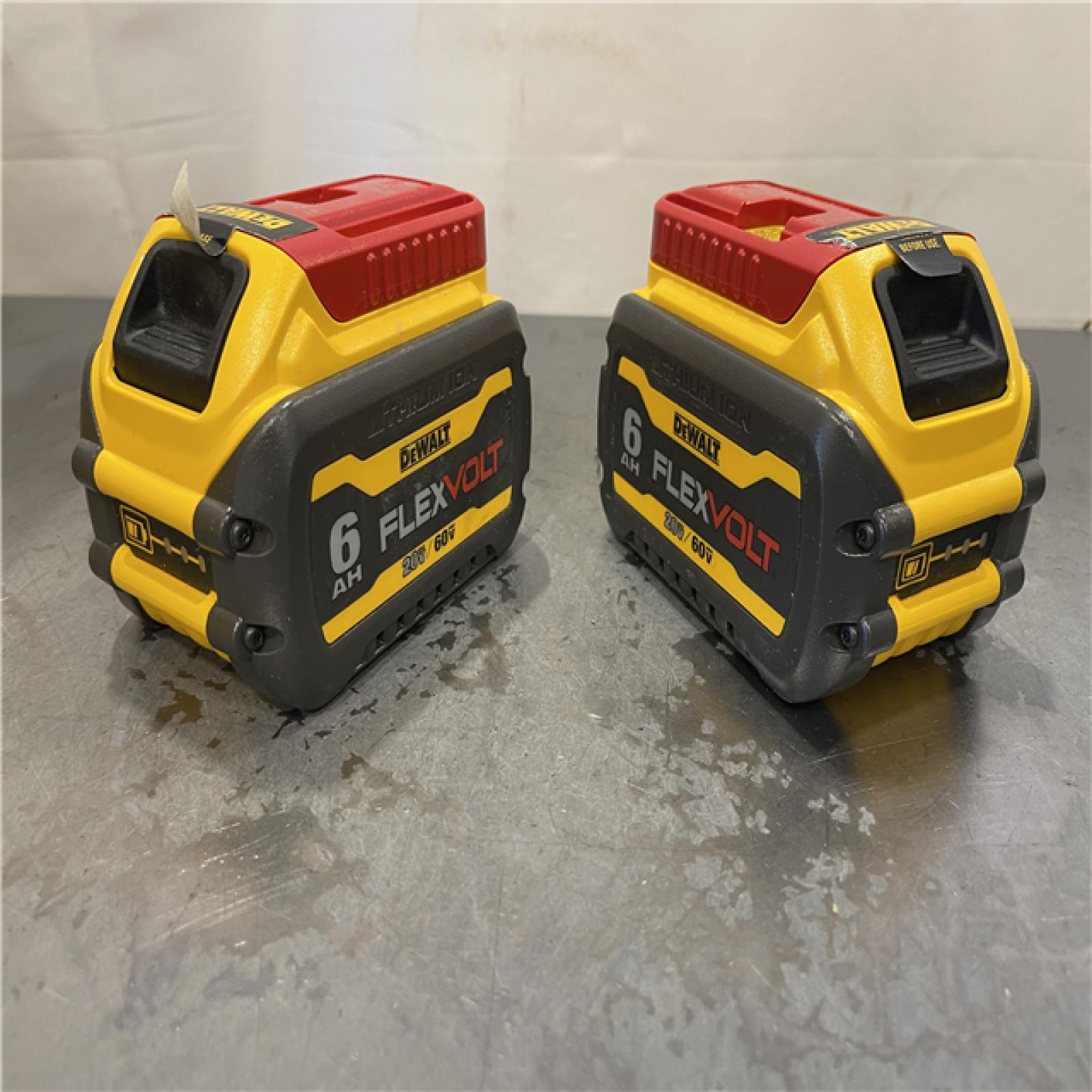 AS-IS - DEWALT FLEXVOLT 20-Volt/60-Volt MAX Lithium-Ion 6.0Ah Battery Pack (2-Pack)