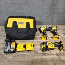 HOUSTON LOCATION - AS-IS DeWalt 20V MAX ATOMIC Cordless Brushless 3-Tool Combo Kit
