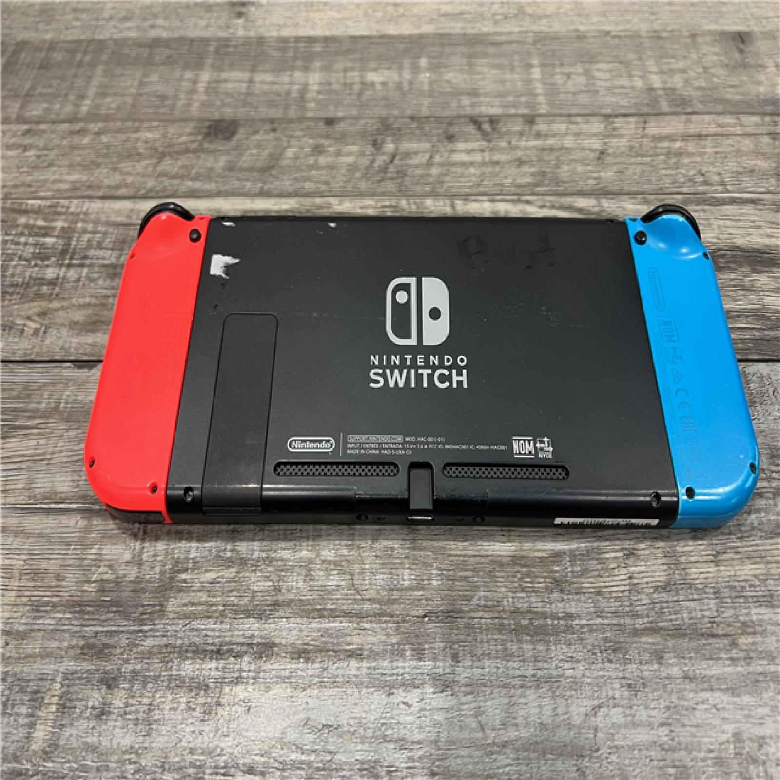 AS-IS Nintendo Switch with Neon Blue and Neon Red Joy-Con