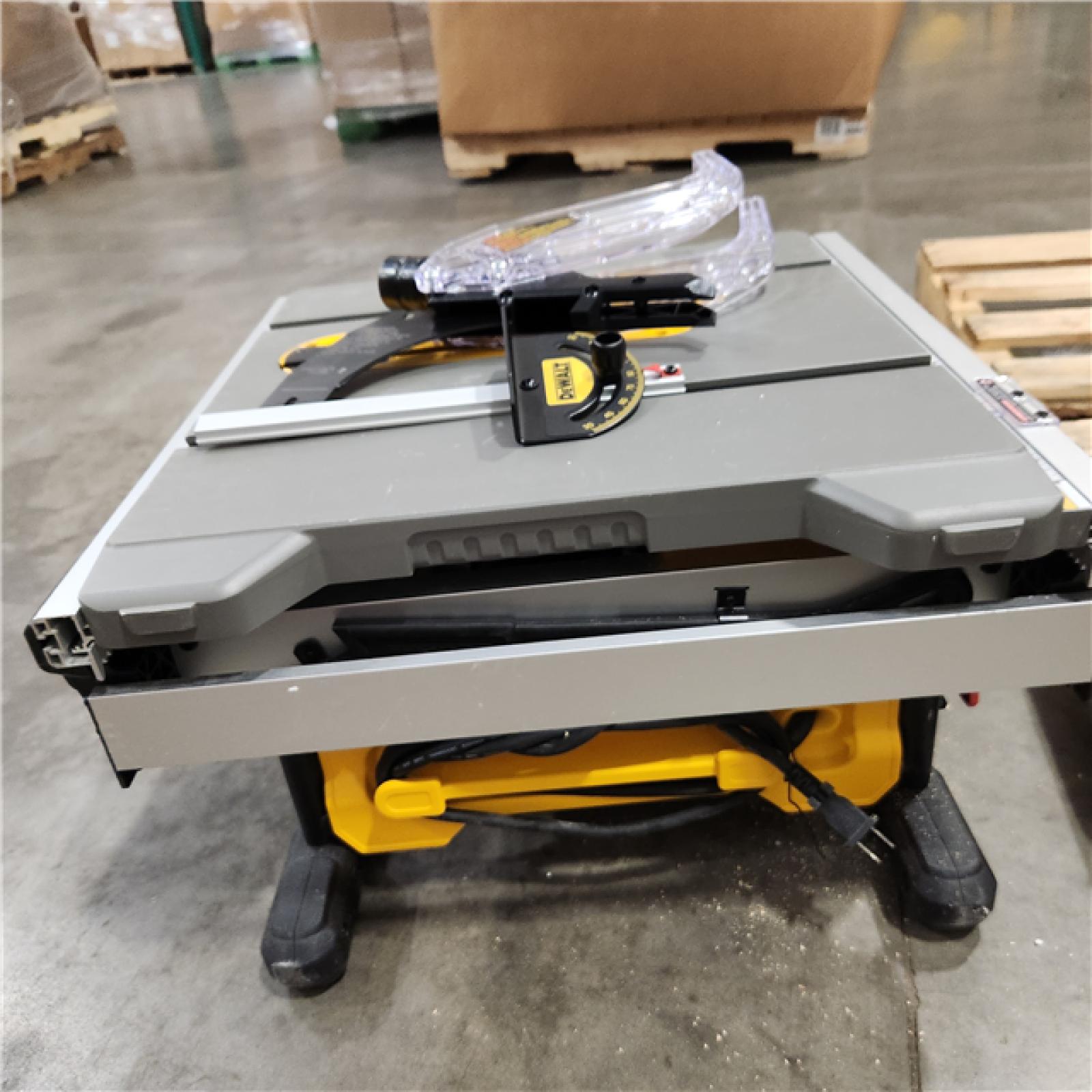 As-Is-DEWALT 15 Amp Corded 8-1/4 in. Compact Portable Jobsite Table Saw