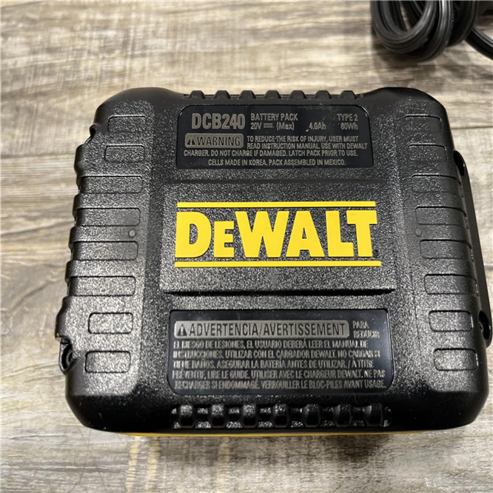 AS-IS DEWALT 20-Volt MAX Lithium-Ion 4.0Ah Battery with 12-Volt to 20-Volt MAX Charger