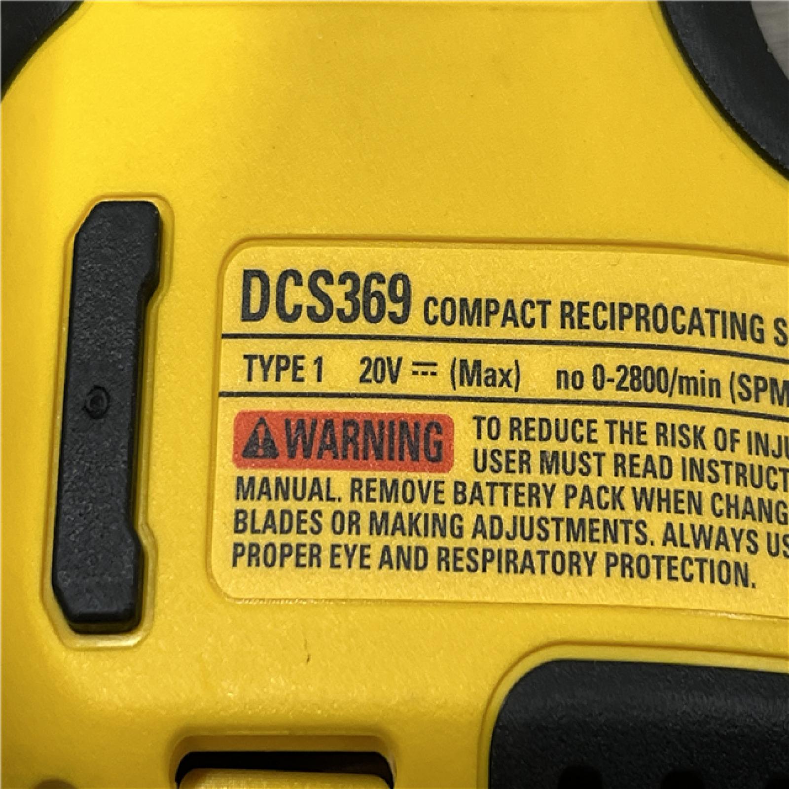 AS-IS DEWALT ATOMIC 20V MAX Cordless Brushless Compact Reciprocating Saw (Tool Only)