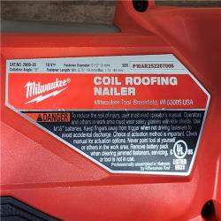 HOUSTON LOCATION - AS-IS (APPEARS LIKE NEW) Milwaukee FUEL 18-Volt Lithium-Ion Brushless Cordless Coil Roofing Nailer (Tool Only)