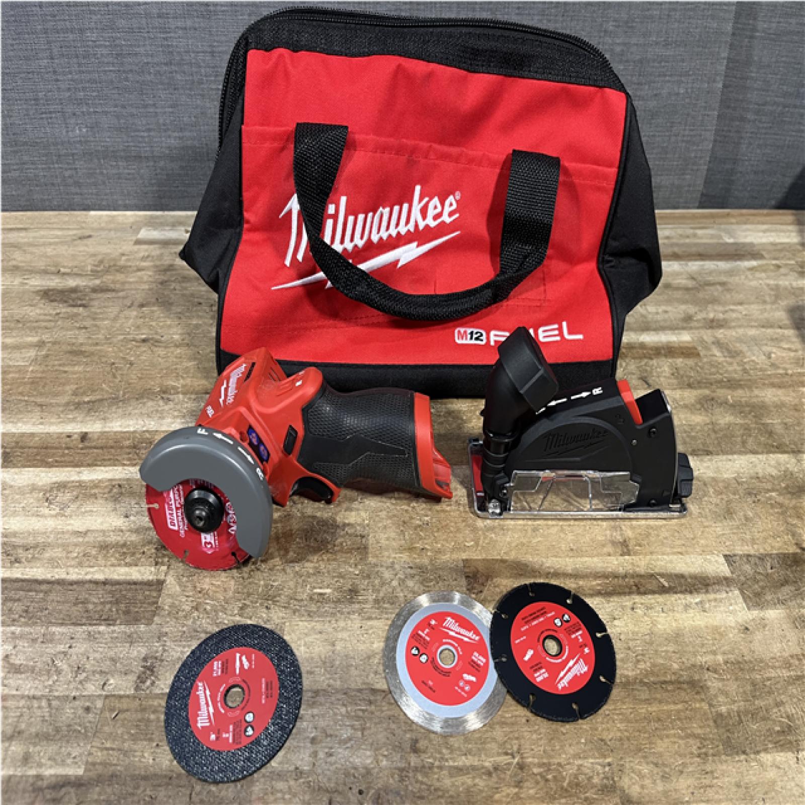 Houston Location AS-IS Milwaukee FUEL 12V Lithium-Ion Brushless Cordless 3 in. Cut Off Saw (Tool-Only)