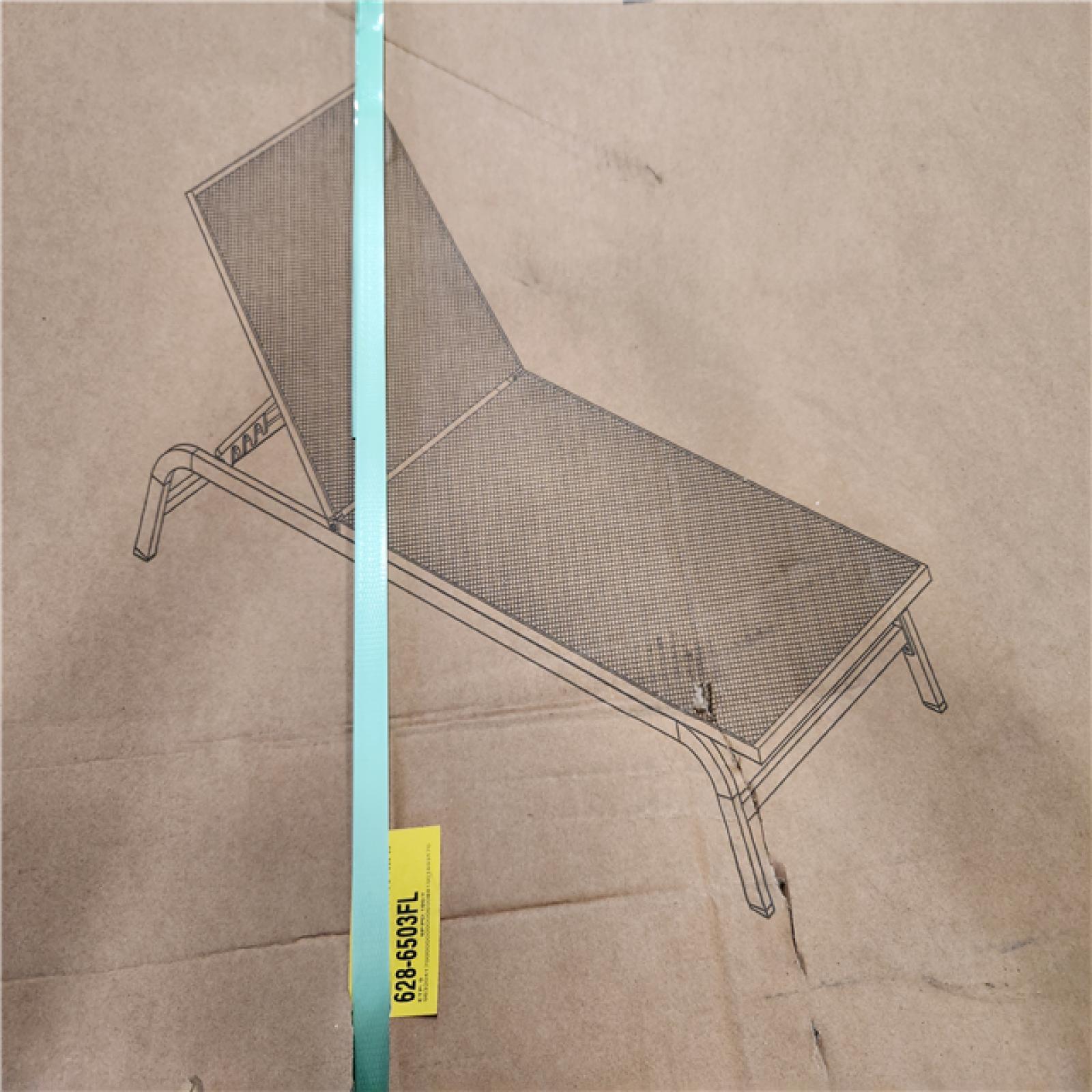 Phoenix NEW 6-Position Adjustable Gray Fabric Aluminum Frame Outdoor Chaise Lounge Pallet (6-Chairs)