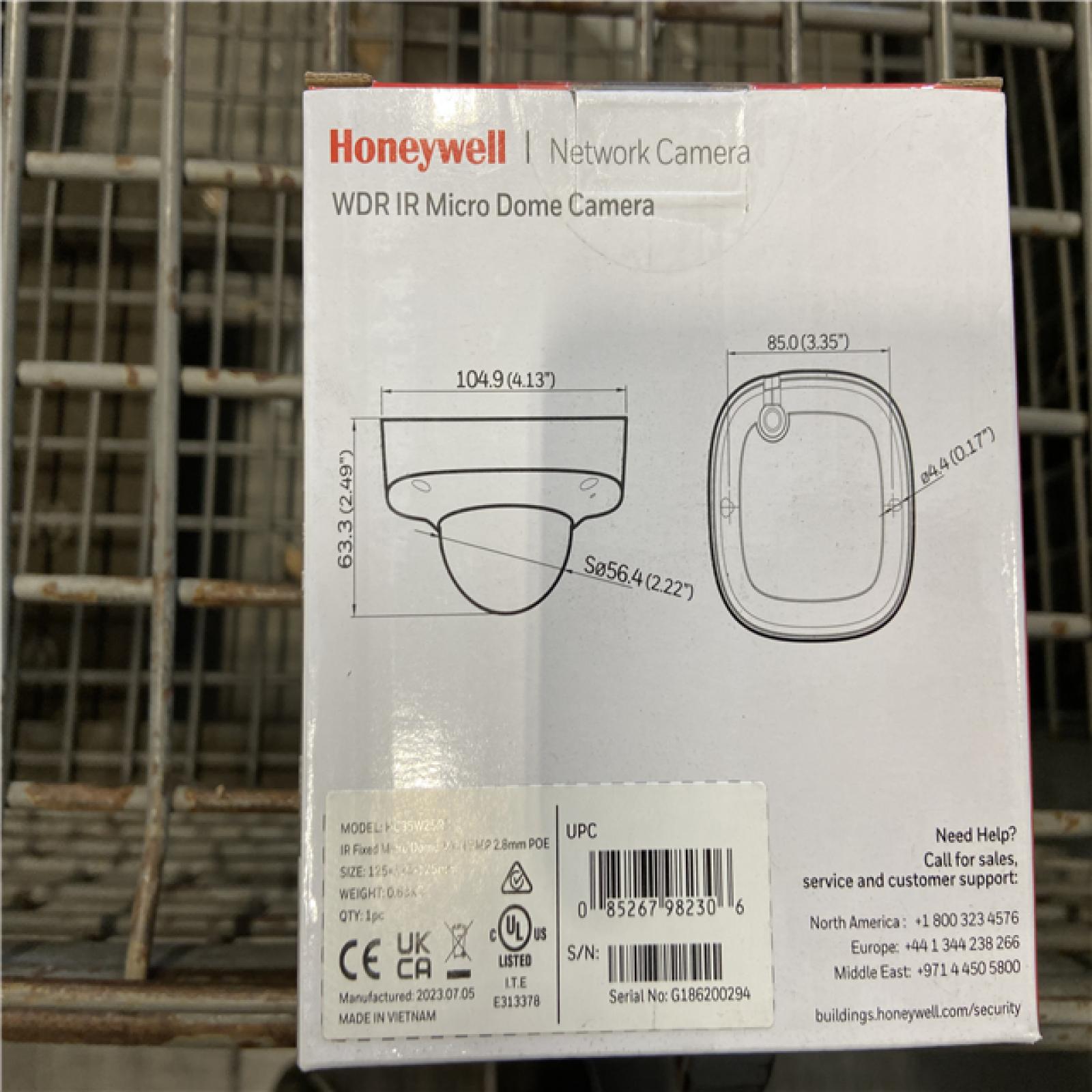 NEW! - Honeywell HC35W25R3 35 Series 5MP IR Fixed Micro WDR IP Dome Camera, 2.8mm Lens, White
