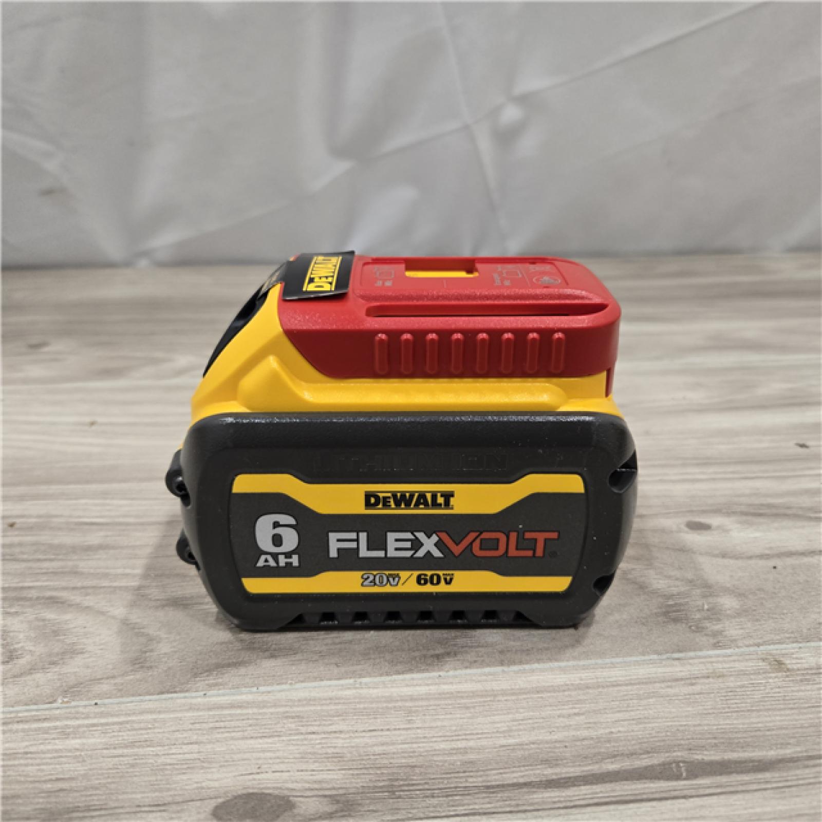 AS-IS DEWALT FLEXVOLT 20V/60V MAX Lithium-Ion 6.0Ah Battery Pack with 6 Amp Output Charger