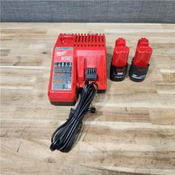 HOUSTON LOCATION - AS-IS MILWAUKEE 2 TOOL COMBO KIT W/ (2) BATTERY & CHARGER