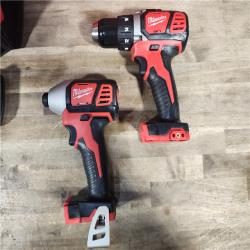 HOUSTON LOCATION - AS-IS Milwaukee 18V Cordless Brushed 2 Tool Drill/Driver and Impact Driver Kit