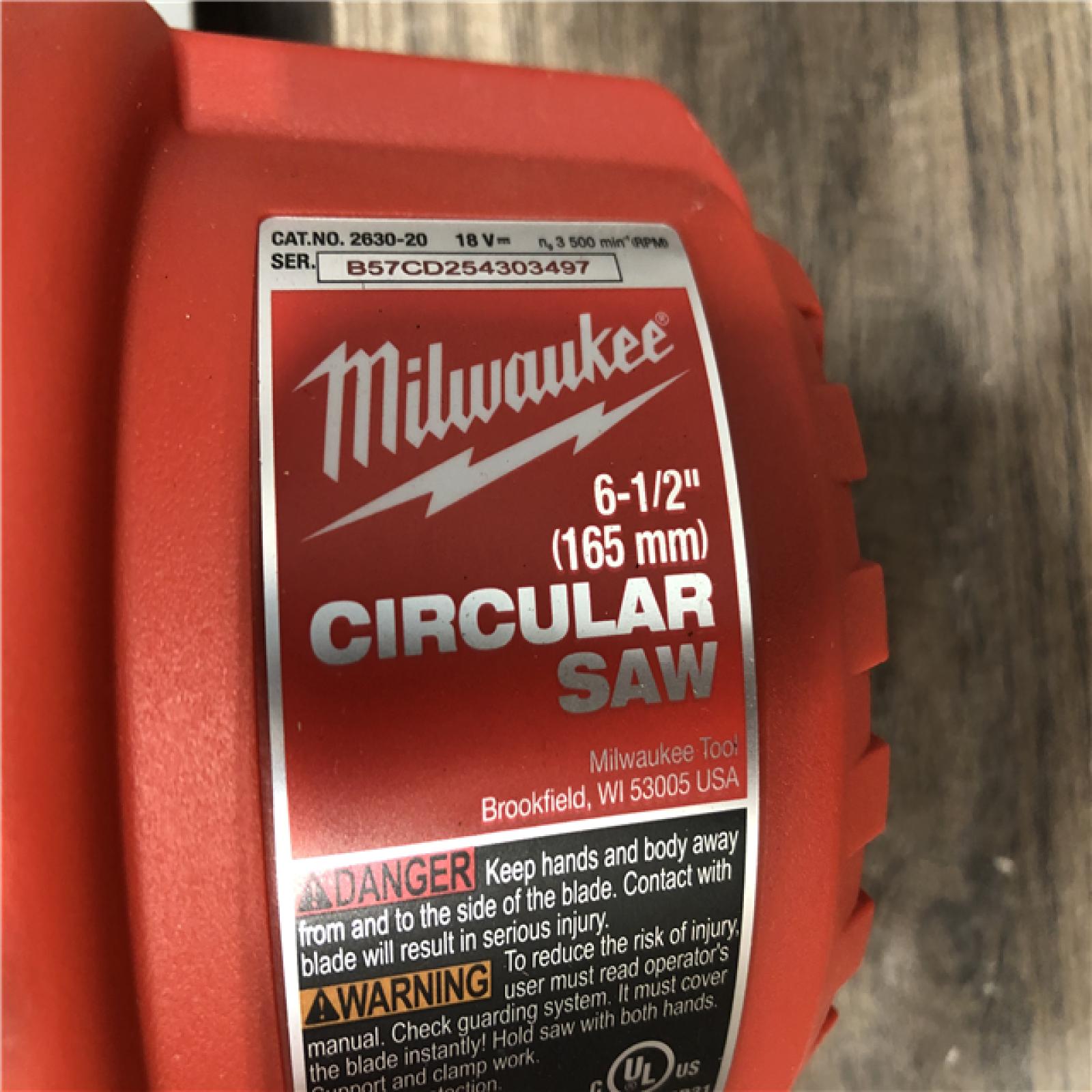 AS-IS Milwaukee 18V Lithium-Ion Cordless 6-1/2 in. Circular Saw (Tool-Only)