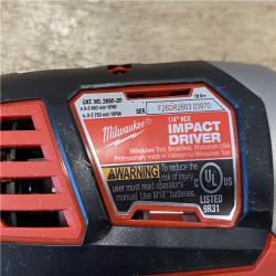 AS-IS Milwaukee 18V Lithium-Ion Cordless 1/4 in. Hex Impact Driver (Tool-Only)