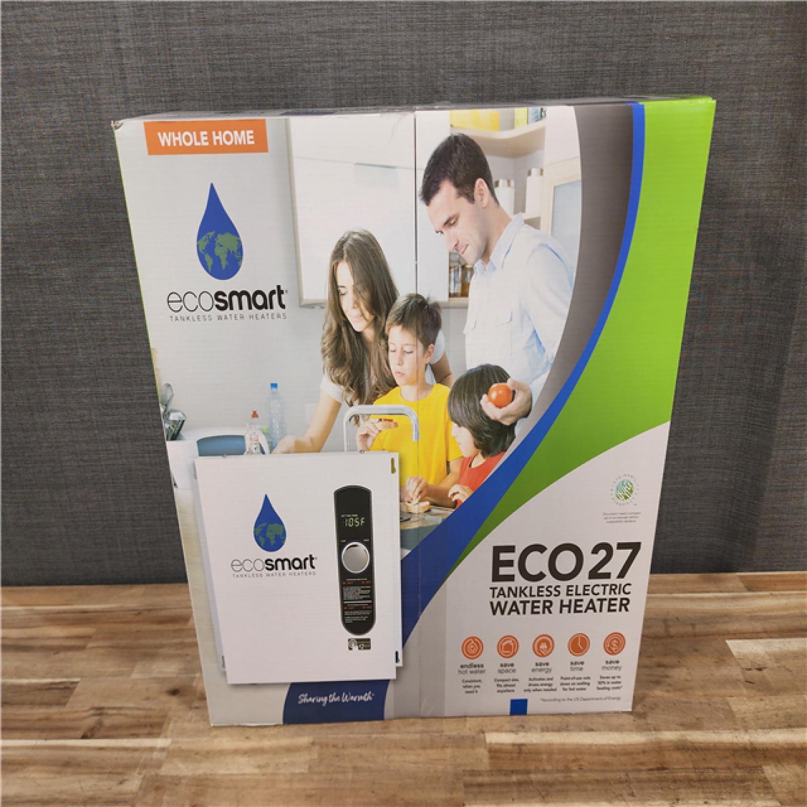 HOUSTON LOCATION - AS-IS (NEW) ECO27 TANKLESS ELECTRIC WATER HEATER
