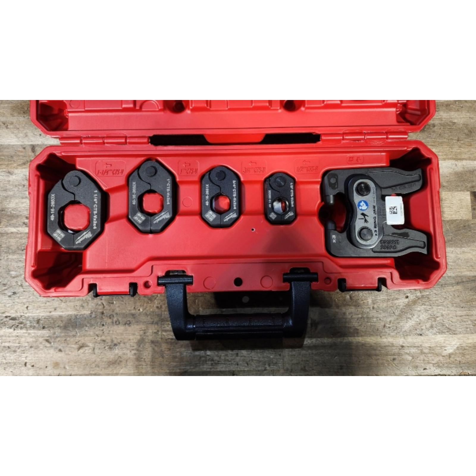 HOUSTON LOCATION - AS-IS MILWAUKEE (APPEARS LIKE NEW) 1/2 in. - 1-1/4 in. CTS-V Pivoting Press Ring Kit for M12 FORCE LOGIC Press Tool