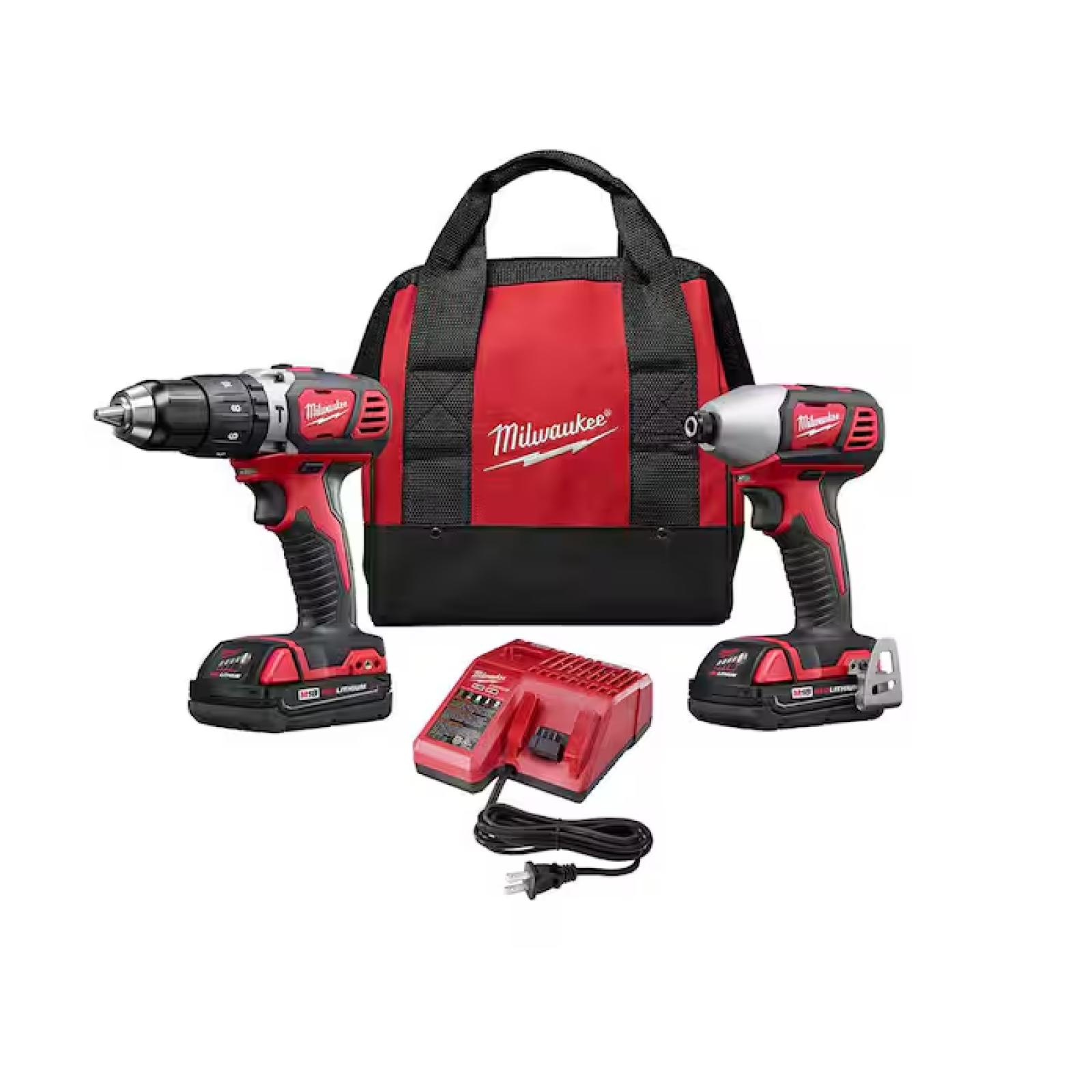 NEW! - Milwaukee M18 18V Lithium-Ion Cordless Hammer Drill/Impact Driver