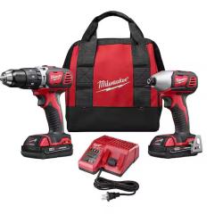 NEW! - Milwaukee M18 18V Lithium-Ion Cordless Hammer Drill/Impact Driver