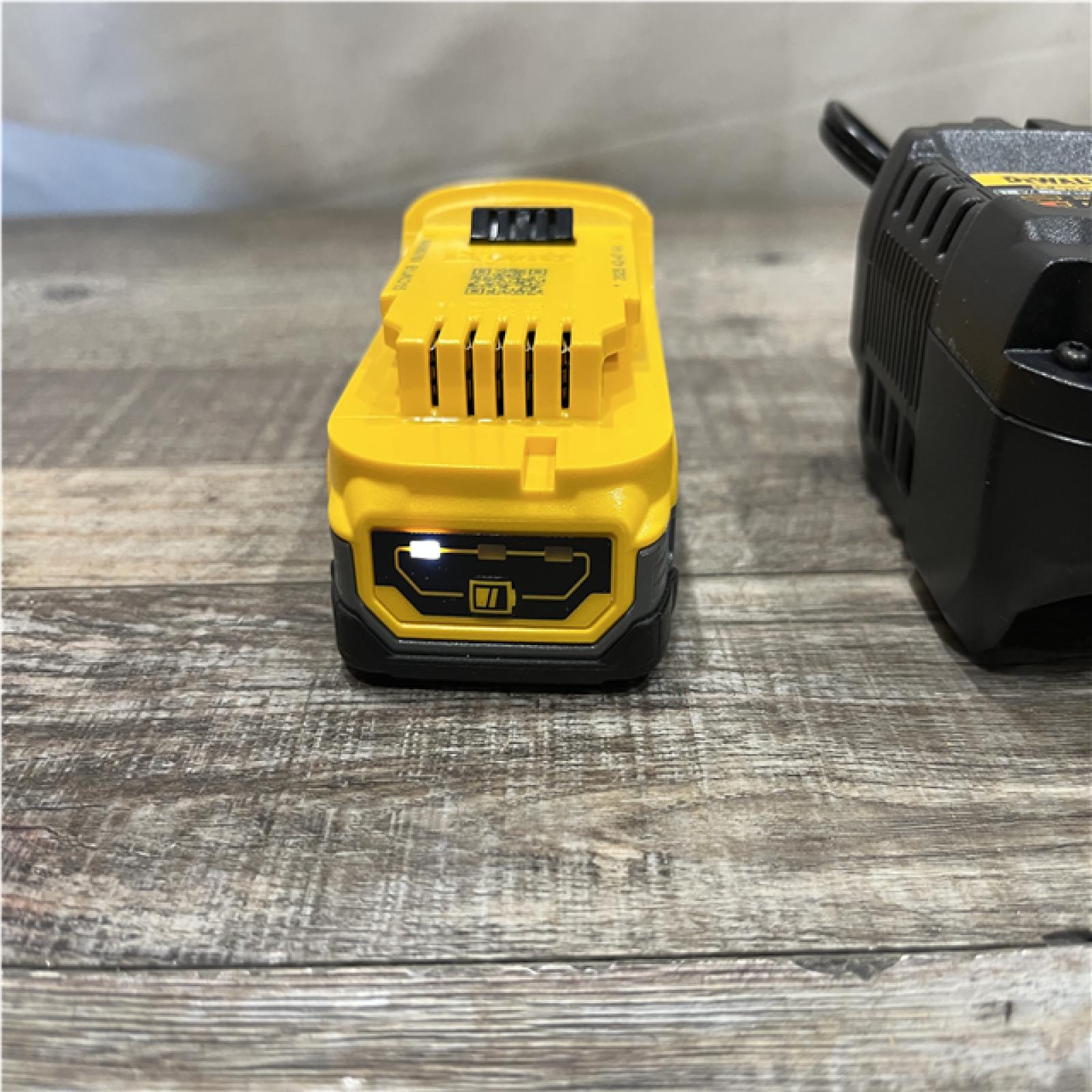 AS-IS DEWALT 20V MAX XR POWERSTACK Lithium-Ion Battery Starter Kit with 1.7Ah Battery and Charger
