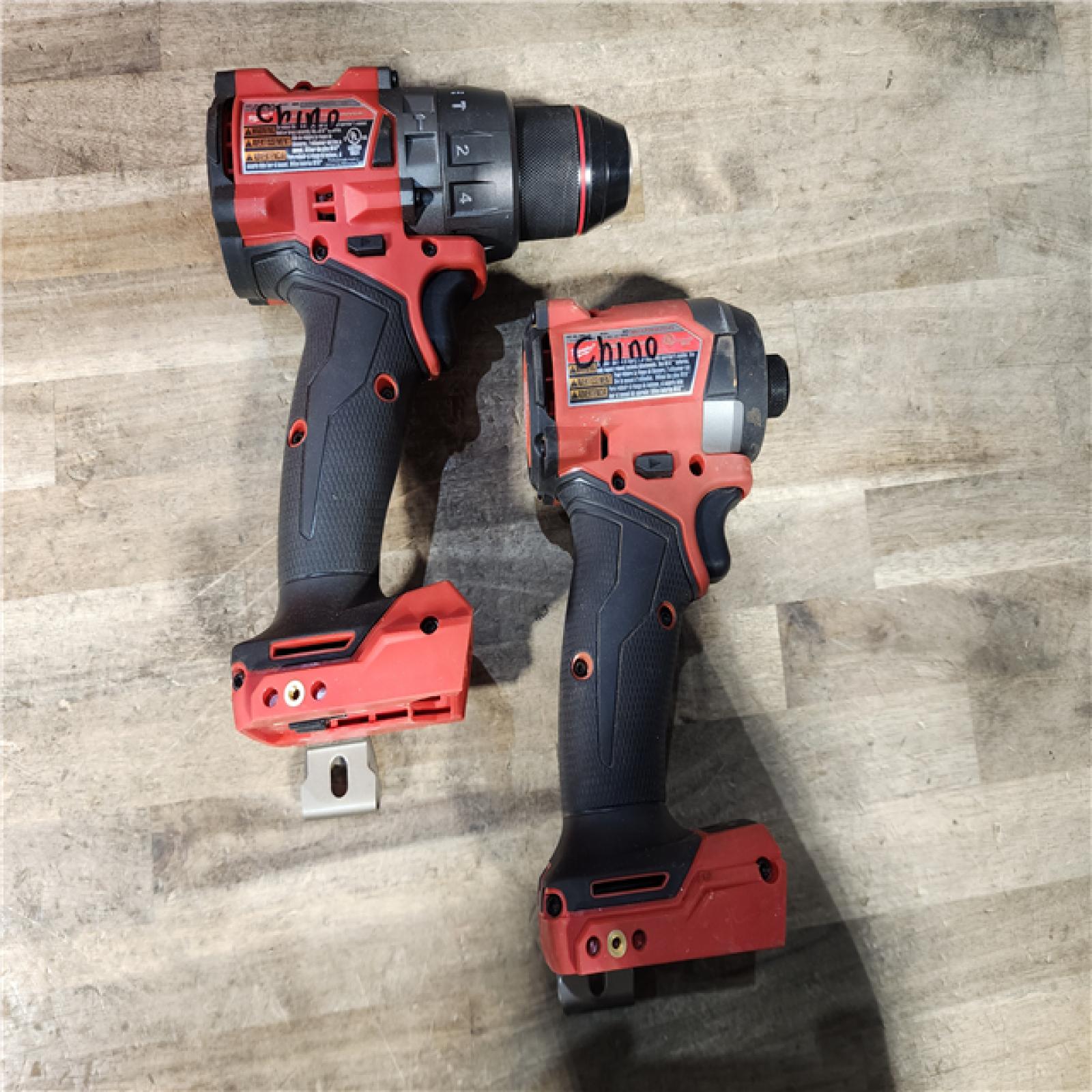 HOUSTON LOCATION - AS-IS Milwaukee FUEL 18V Lithium-Ion Brushless Cordless Hammer Drill and Impact Driver Combo Kit
