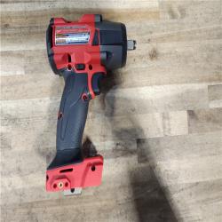 HOUSTON LOCATION - AS-IS Milwaukee M18 18V Fuel 1/2  Mid-Torque Impact Wrench Cordless Lithium-Ion Brushless with Friction Ring W/ BATTERY & CHARGER