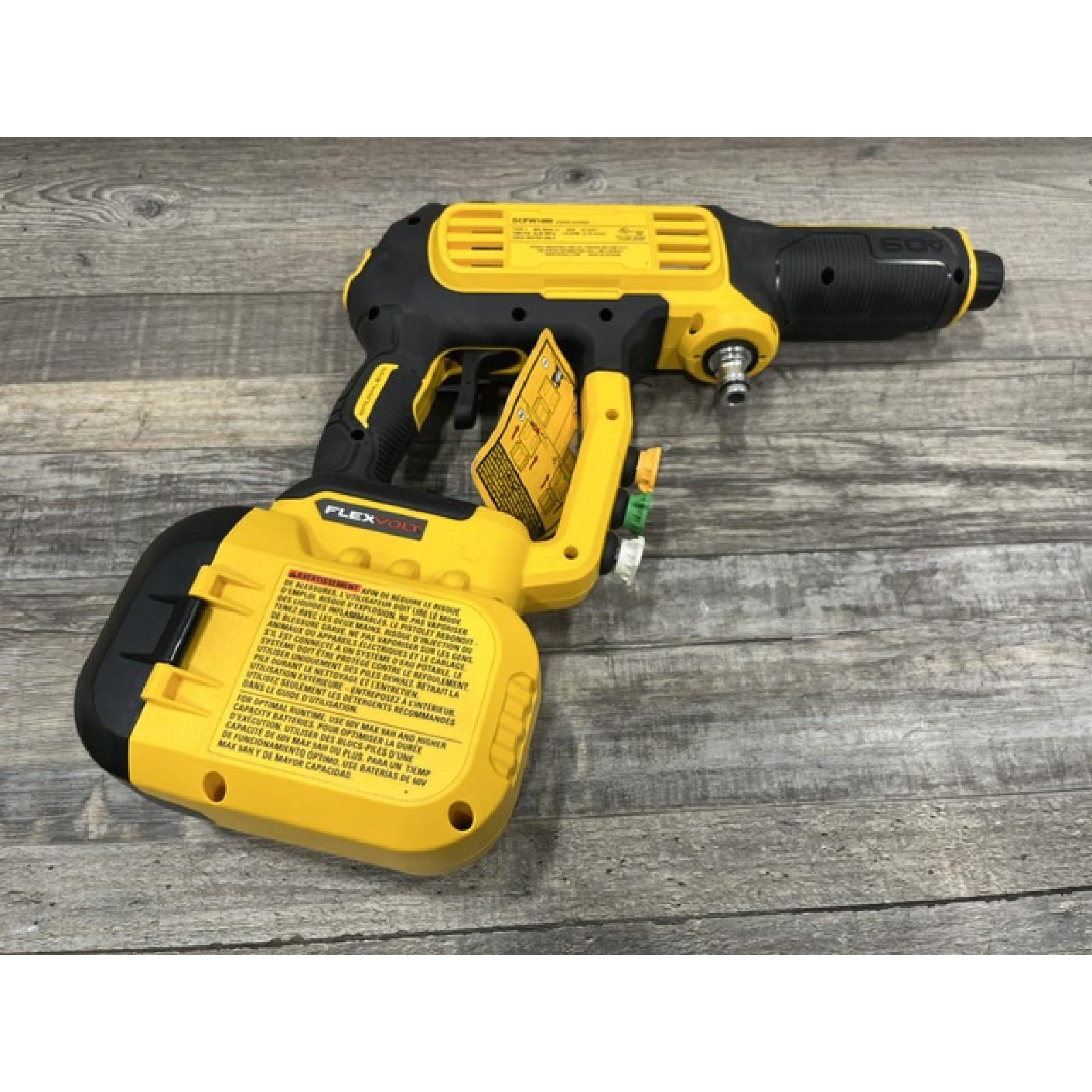 AS-IS DEWALT FLEXVOLT 60V MAX 1000 PSI 1.0 GPM Cold Water Cordless Power Cleaner (Tool Only)