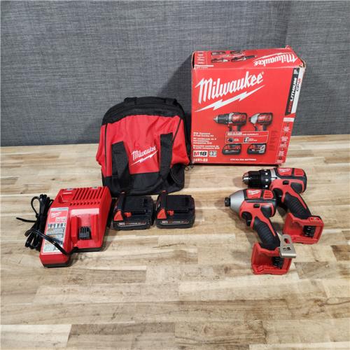 HOUSTON LOCATION - AS-IS Milwaukee 18V Lithium-Ion Cordless Drill Driver/Impact Driver Combo Kit