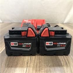 AS-IS M18 18-Volt Lithium-Ion 5.0 Ah Battery and Charger Starter Kit with Tool Bag