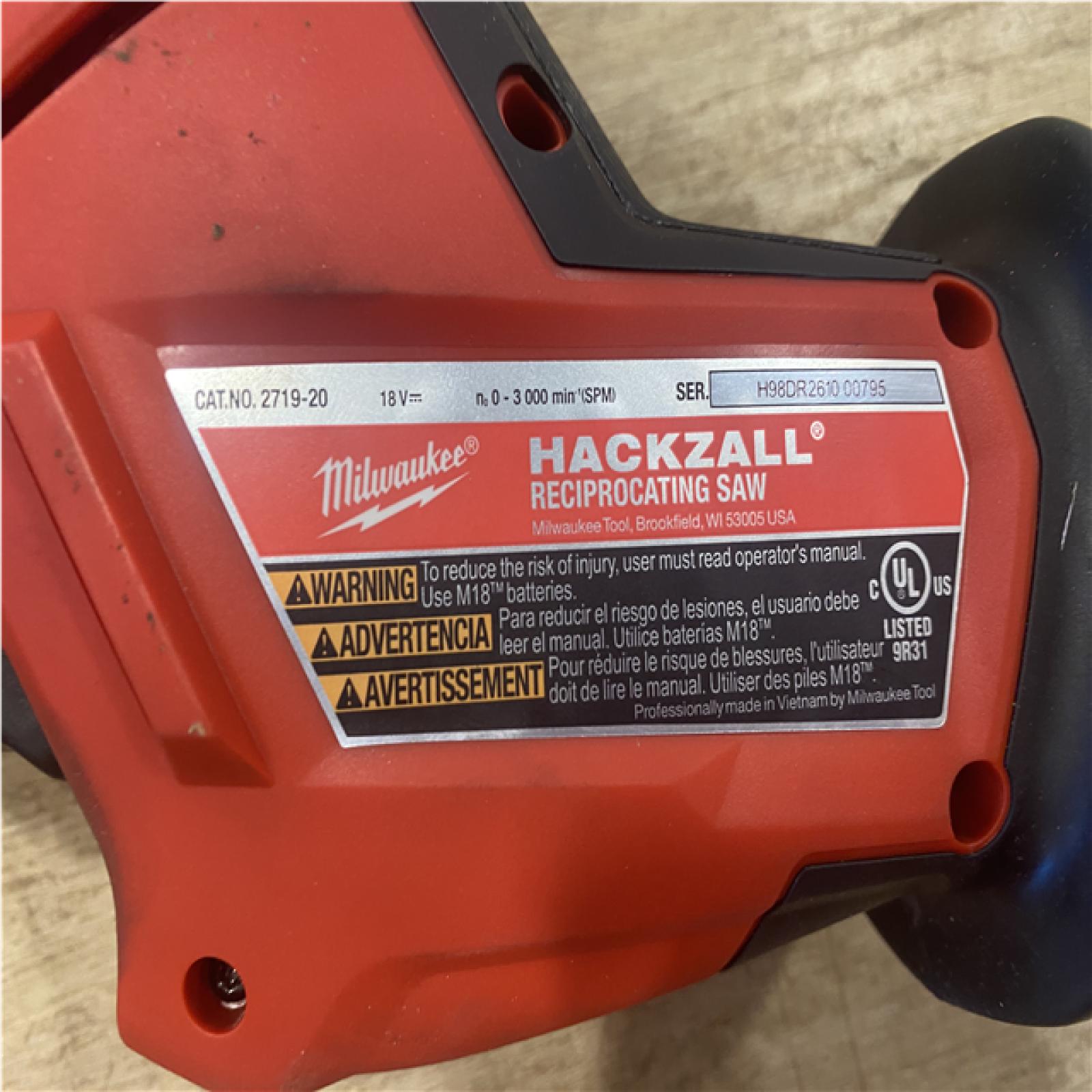 AS-IS Milwaukee FUEL 18V Lithium-Ion Brushless Cordless HACKZALL Reciprocating Saw (Tool-Only)