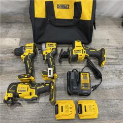 AS-IS DEWALT ATOMIC 20-Volt Lithium-Ion Cordless Brushless Combo Kit (4-Tool)
