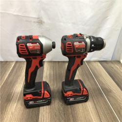 AS-IS Milwaukee 18V Lithium-Ion Cordless Drill Driver/Impact Driver Combo Kit