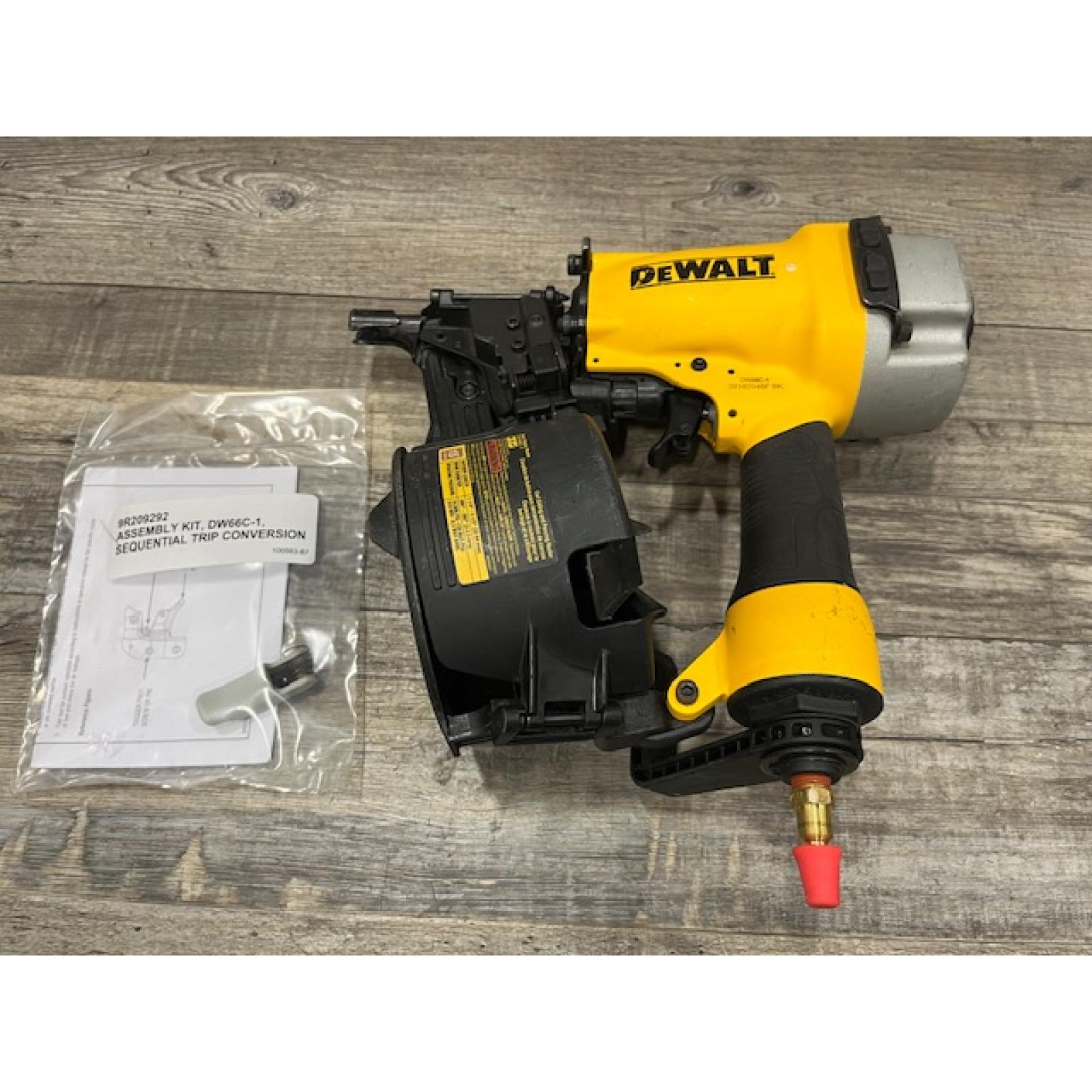 AS-IS DEWALT Pneumatic 15-Degree Coil Corded Siding Nailer
