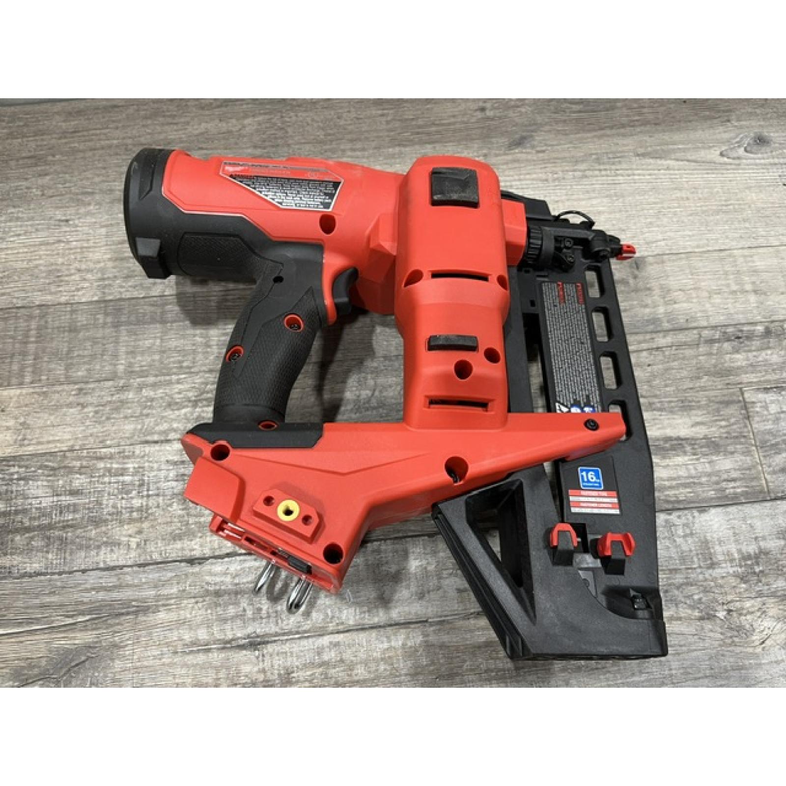 AS-IS Milwaukee FUEL 18-Volt Lithium-Ion Brushless Cordless Gen ll 16-Gauge Straight Finish Nailer (Tool Only)