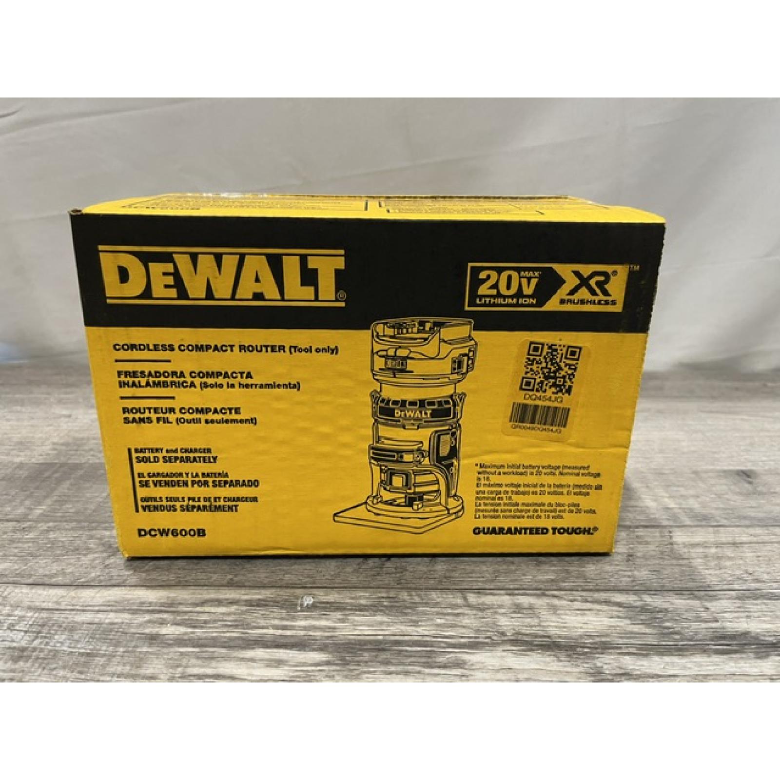 NEW - DEWALT 20V MAX XR Cordless Brushless Fixed Base Compact Router (Tool Only)