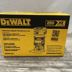 NEW - DEWALT 20V MAX XR Cordless Brushless Fixed Base Compact Router (Tool Only)