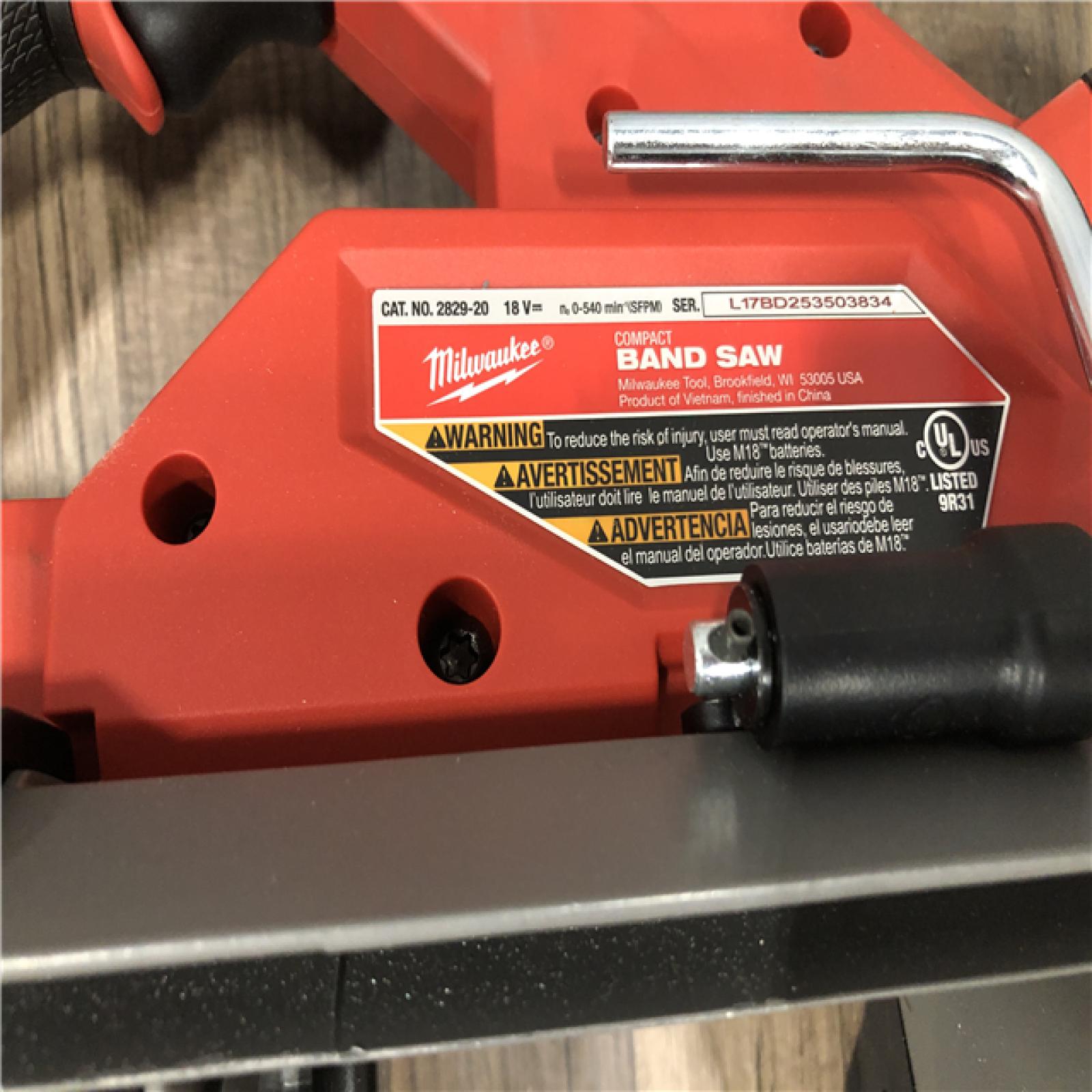 AS-IS Milwaukee FUEL 18V Lithium-Ion Brushless Cordless Compact Bandsaw (Tool-Only)